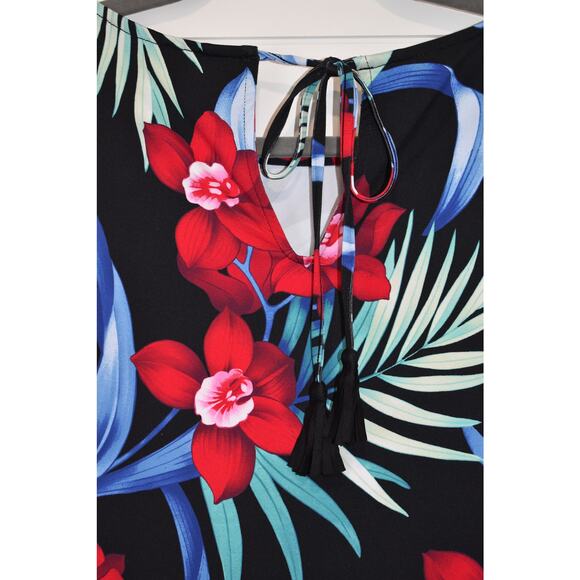 Tommy Bahama Dress Size Small Flutter Skirt Tropical Hawaiian Swim Coverup Nylon - Picture 9 of 10